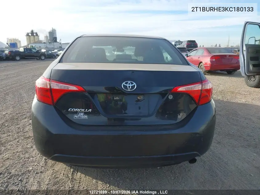 2019 TOYOTA COROLLA VIN 2T1BURHE3KC180133 — фото 17