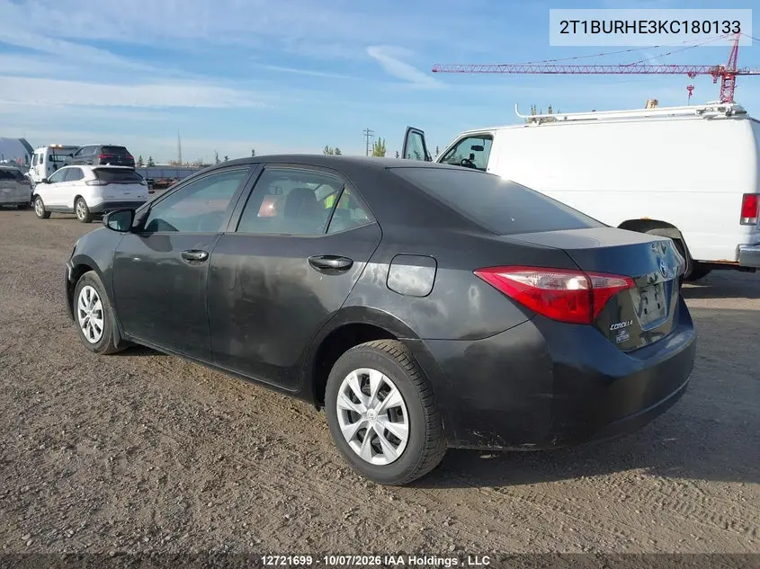 2019 TOYOTA COROLLA VIN 2T1BURHE3KC180133 — фото 3