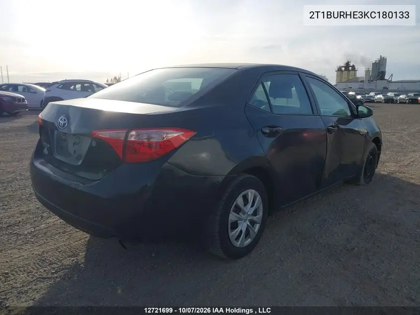 2019 TOYOTA COROLLA VIN 2T1BURHE3KC180133 — фото 4