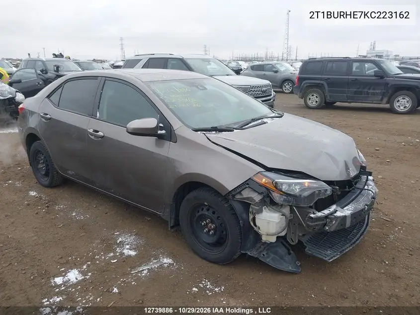 TOYOTA COROLLA 2019, VIN 2T1BURHE7KC223162
