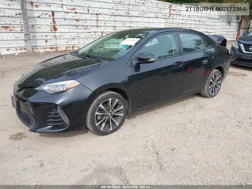2019 TOYOTA COROLLA VIN 2T1BURHE4KC172364 — фото 2