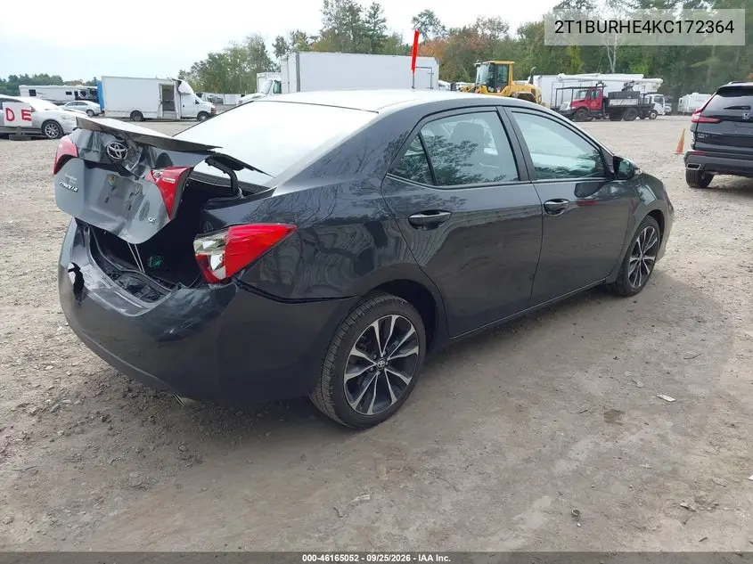 2019 TOYOTA COROLLA VIN 2T1BURHE4KC172364 — фото 4