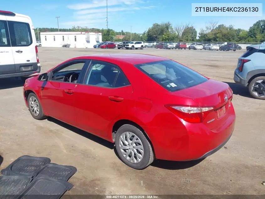 2019 TOYOTA COROLLA VIN 2T1BURHE4KC236130 — фото 3