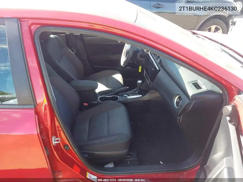 2019 TOYOTA COROLLA VIN 2T1BURHE4KC236130 — фото 5
