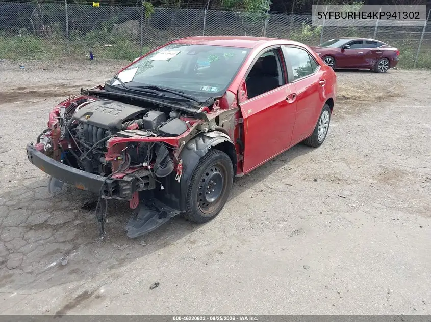2019 TOYOTA COROLLA VIN 5YFBURHE4KP941302 — фото 2