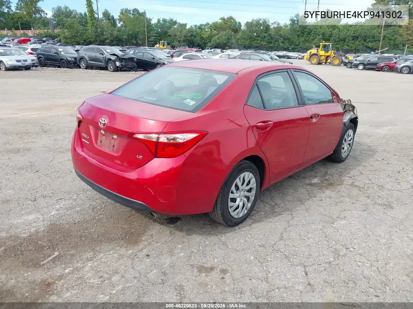 2019 TOYOTA COROLLA VIN 5YFBURHE4KP941302 — фото 4