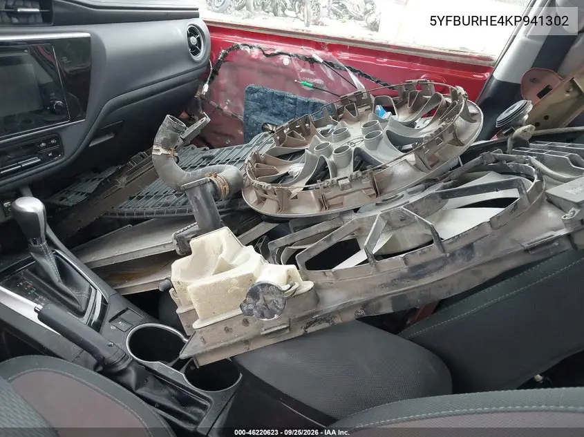 2019 TOYOTA COROLLA VIN 5YFBURHE4KP941302 — фото 5
