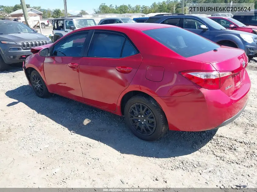 2019 TOYOTA COROLLA VIN 2T1BURHE6KC205624 — фото 3