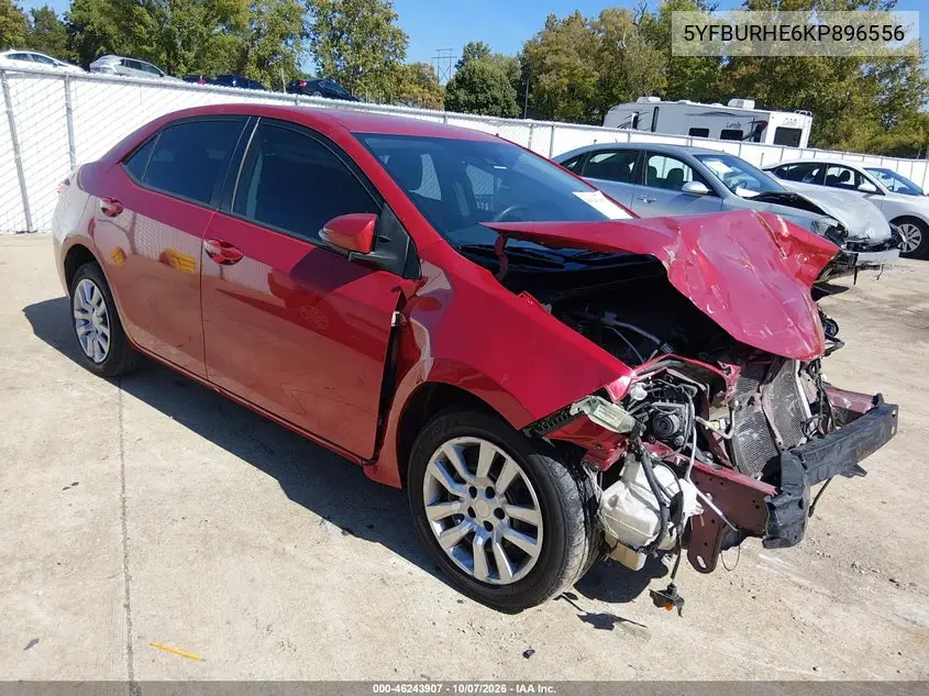 TOYOTA COROLLA 2019, VIN 5YFBURHE6KP896556