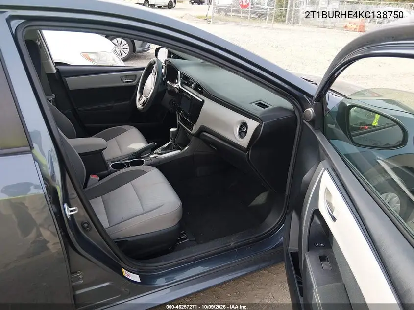 2019 TOYOTA COROLLA VIN 2T1BURHE4KC138750 — фото 5