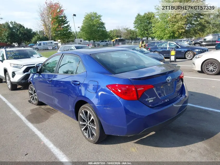 2019 TOYOTA COROLLA VIN 2T1BURHE7KC157339 — фото 3