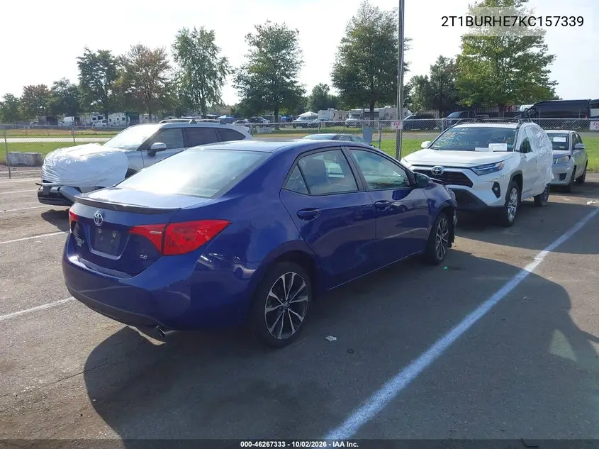 2019 TOYOTA COROLLA VIN 2T1BURHE7KC157339 — фото 4