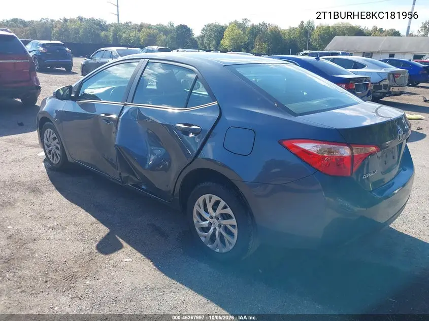 2019 TOYOTA COROLLA VIN 2T1BURHE8KC181956 — фото 3