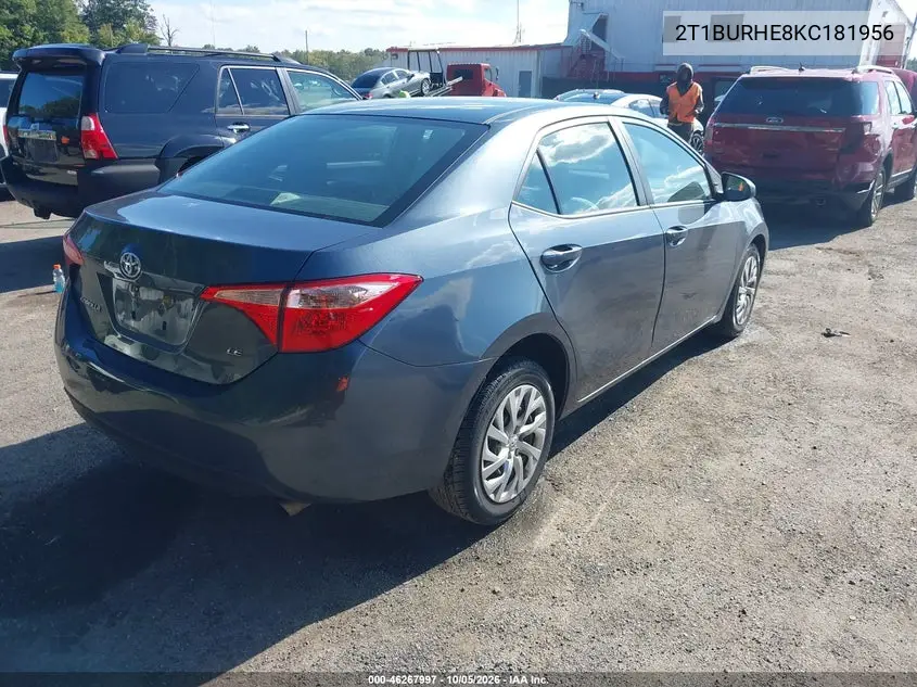 2019 TOYOTA COROLLA VIN 2T1BURHE8KC181956 — фото 4
