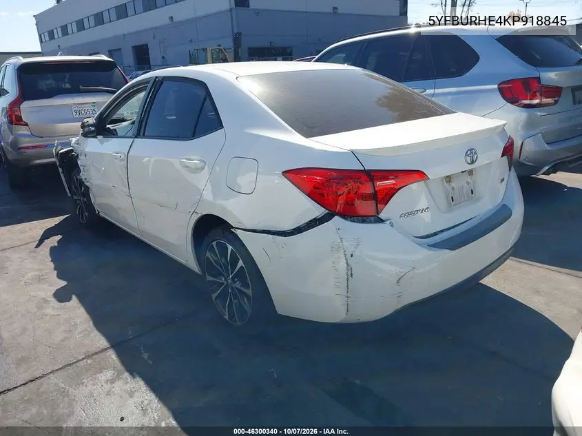 2019 TOYOTA COROLLA VIN 5YFBURHE4KP918845 — фото 3