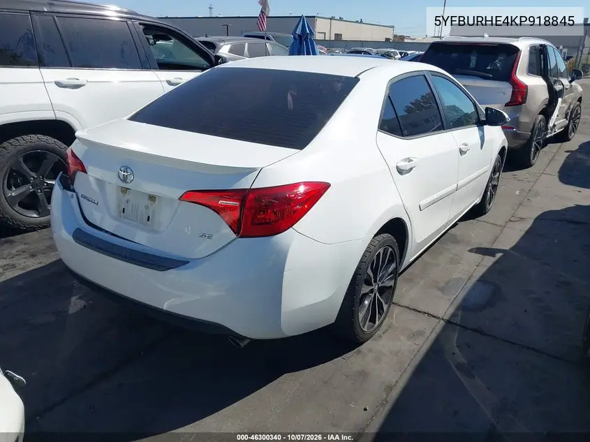 2019 TOYOTA COROLLA VIN 5YFBURHE4KP918845 — фото 4