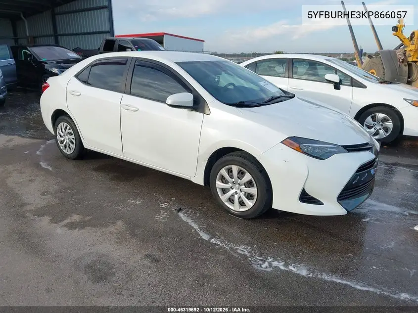 TOYOTA COROLLA 2019, VIN 5YFBURHE3KP866057