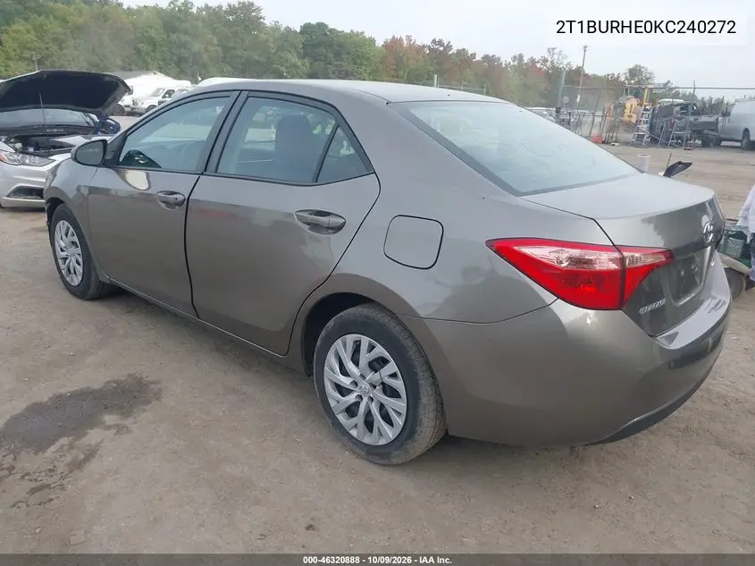 2019 TOYOTA COROLLA VIN 2T1BURHE0KC240272 — фото 3
