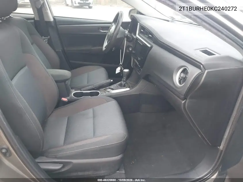 2019 TOYOTA COROLLA VIN 2T1BURHE0KC240272 — фото 5