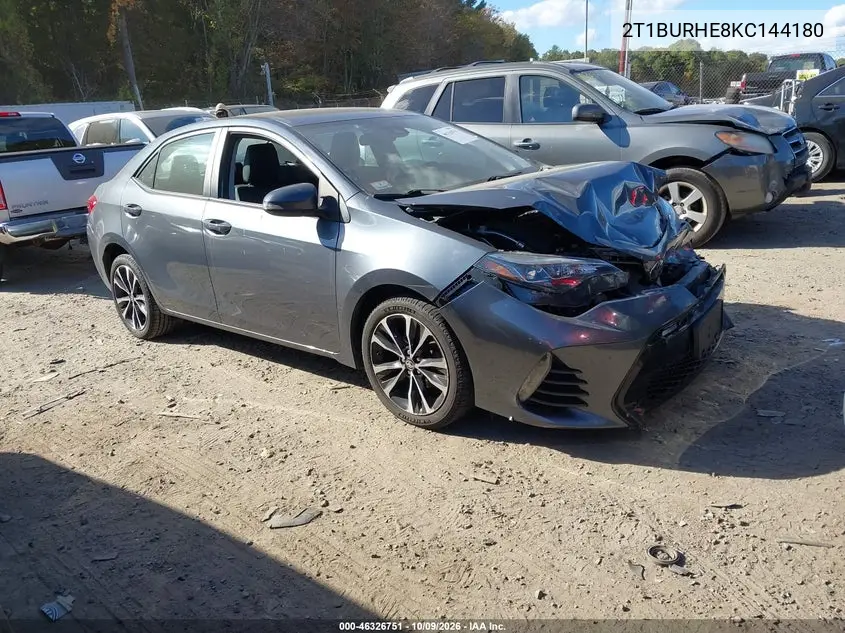 TOYOTA COROLLA 2019, VIN 2T1BURHE8KC144180