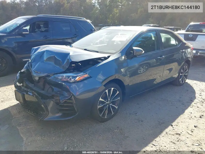 2019 TOYOTA COROLLA VIN 2T1BURHE8KC144180 — фото 2