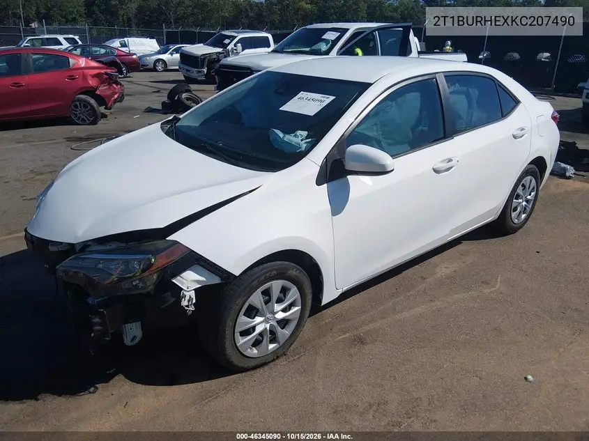 2019 TOYOTA COROLLA VIN 2T1BURHEXKC207490 — фото 2