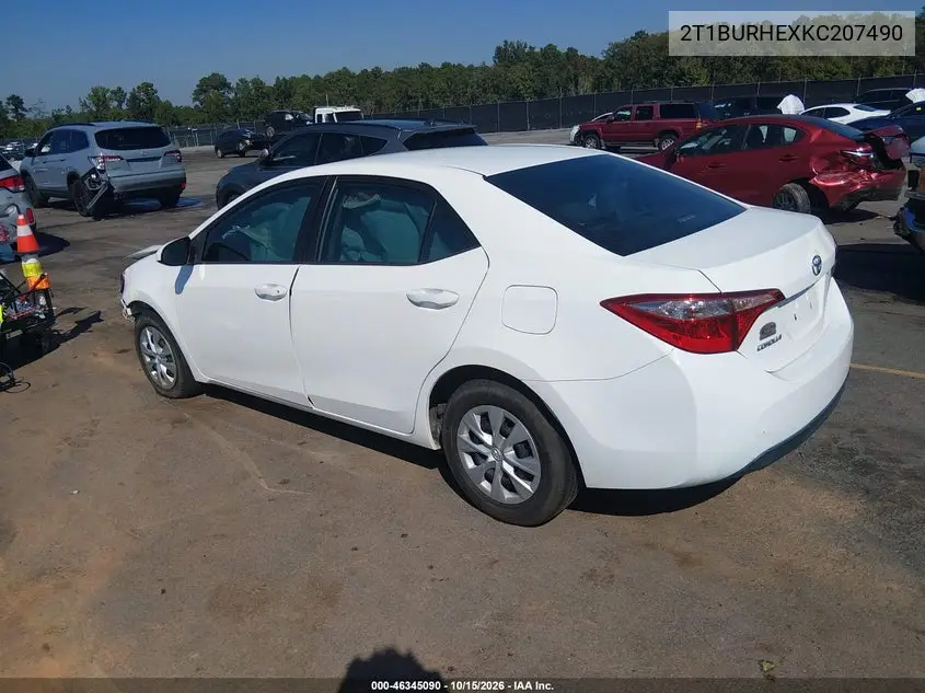 2019 TOYOTA COROLLA VIN 2T1BURHEXKC207490 — фото 3
