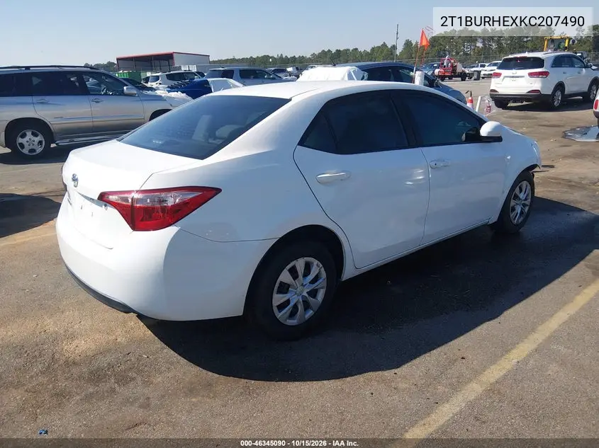 2019 TOYOTA COROLLA VIN 2T1BURHEXKC207490 — фото 4