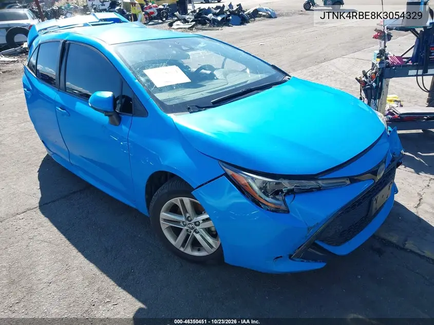 TOYOTA COROLLA 2019, VIN JTNK4RBE8K3054329