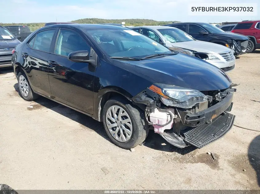 TOYOTA COROLLA 2019, VIN 5YFBURHE3KP937032