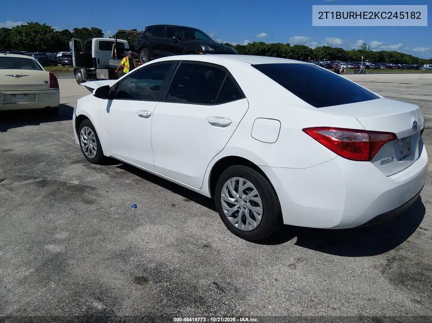 2019 TOYOTA COROLLA VIN 2T1BURHE2KC245182 — фото 3