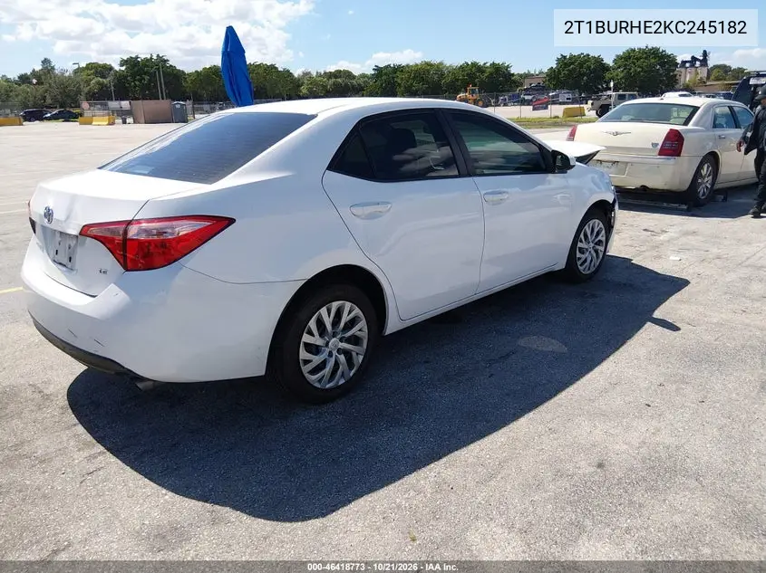 2019 TOYOTA COROLLA VIN 2T1BURHE2KC245182 — фото 4