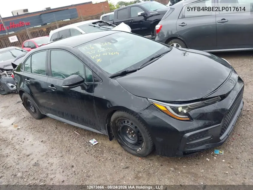 TOYOTA COROLLA 2020, VIN 5YFB4RBE2LP017614