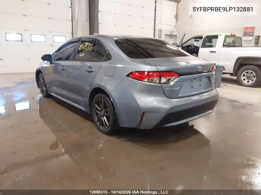 2020 TOYOTA COROLLA VIN 5YFBPRBE9LP132881 — фото 3