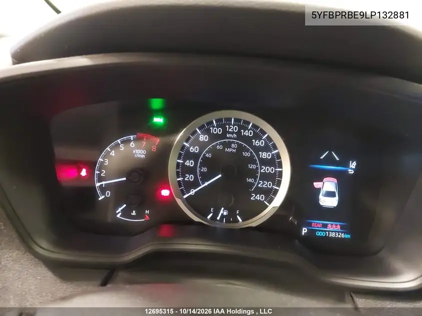 2020 TOYOTA COROLLA VIN 5YFBPRBE9LP132881 — фото 7