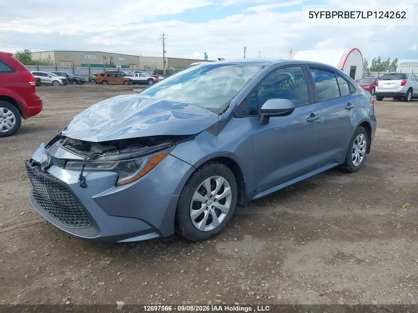 2020 TOYOTA COROLLA VIN 5YFBPRBE7LP124262 — фото 2