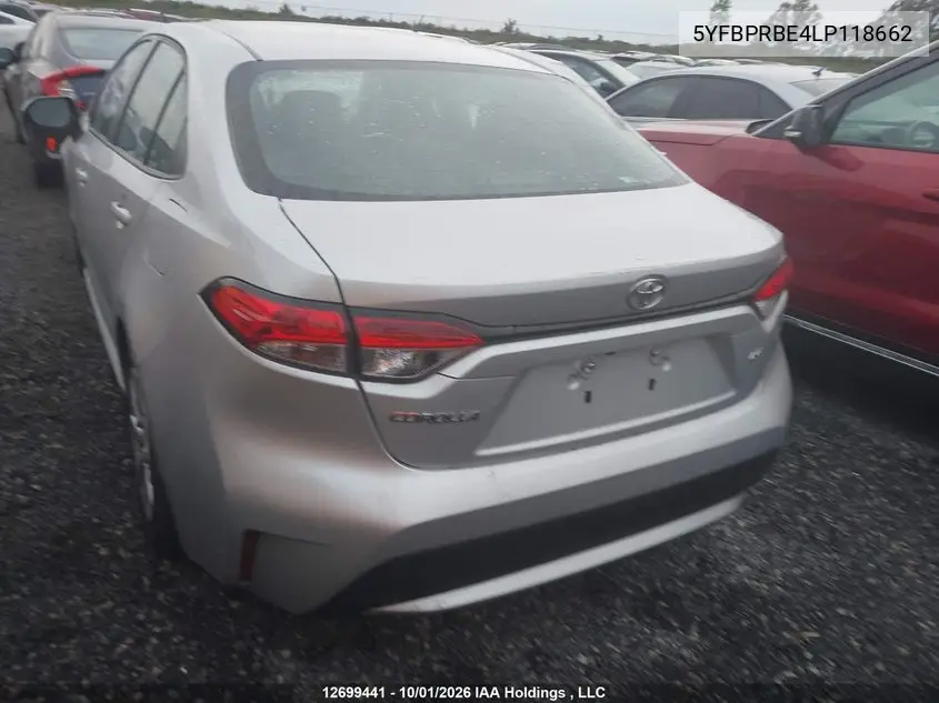 2020 TOYOTA COROLLA VIN 5YFBPRBE4LP118662 — фото 3