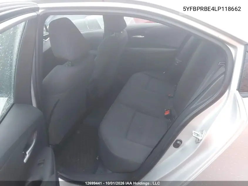 2020 TOYOTA COROLLA VIN 5YFBPRBE4LP118662 — фото 8
