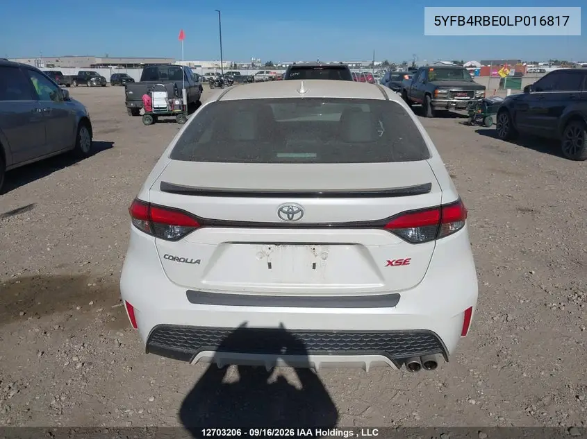 2020 TOYOTA COROLLA VIN 5YFB4RBE0LP016817 — фото 16