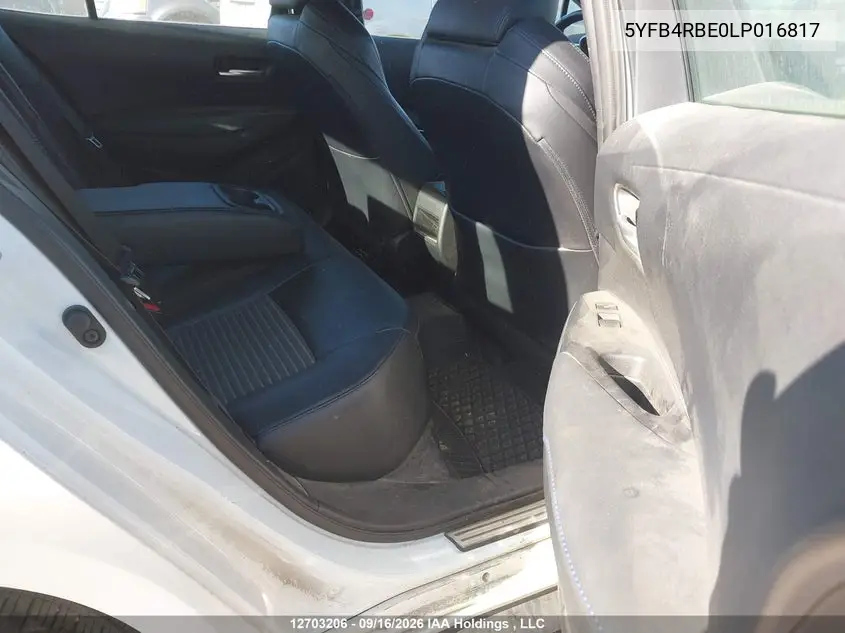 2020 TOYOTA COROLLA VIN 5YFB4RBE0LP016817 — фото 8