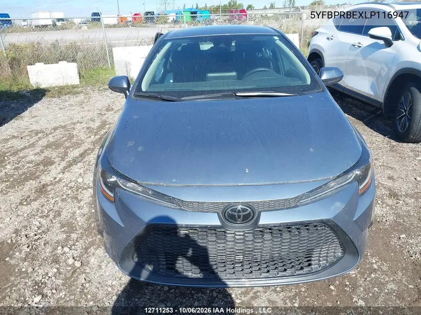 2020 TOYOTA COROLLA VIN 5YFBPRBEXLP116947 — фото 12