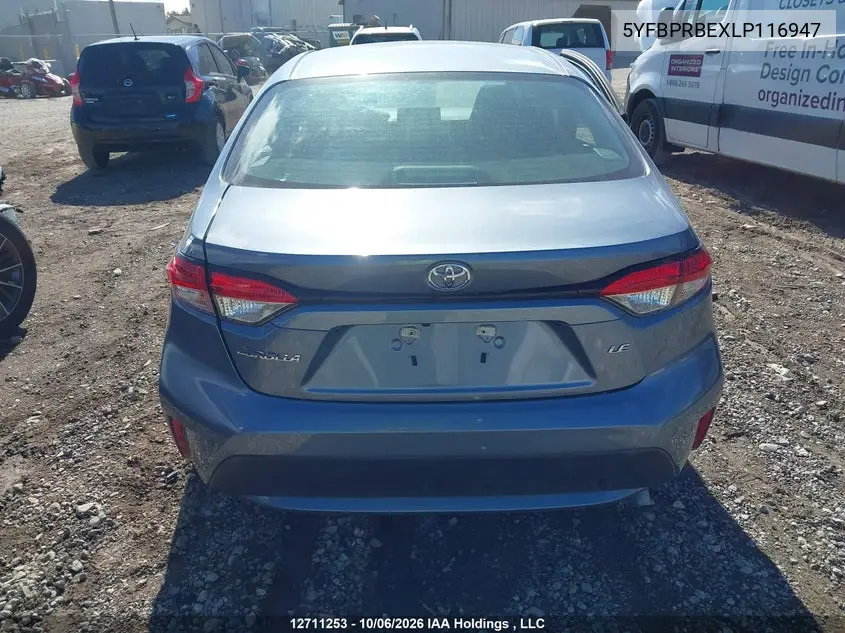 2020 TOYOTA COROLLA VIN 5YFBPRBEXLP116947 — фото 16