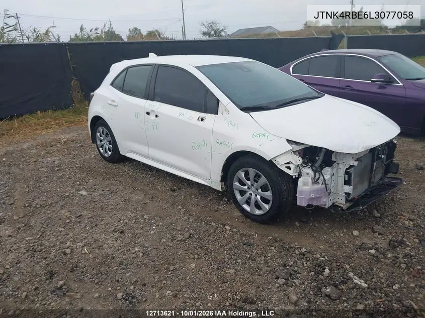 TOYOTA COROLLA 2020, VIN JTNK4RBE6L3077058