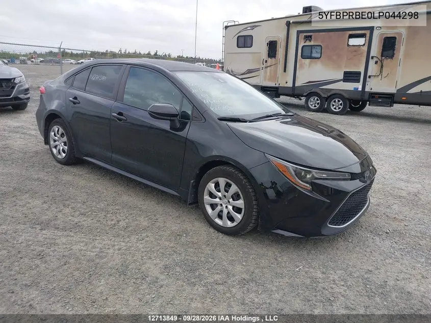TOYOTA COROLLA 2020, VIN 5YFBPRBE0LP044298