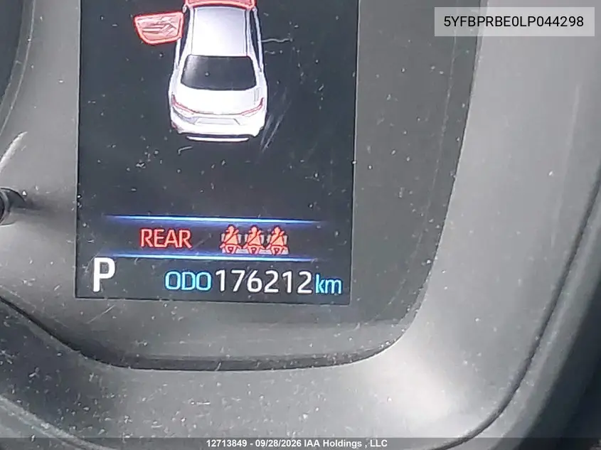 2020 TOYOTA COROLLA VIN 5YFBPRBE0LP044298 — фото 16