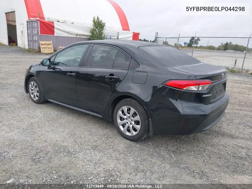 2020 TOYOTA COROLLA VIN 5YFBPRBE0LP044298 — фото 3