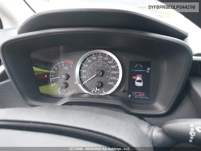 2020 TOYOTA COROLLA VIN 5YFBPRBE0LP044298 — фото 7