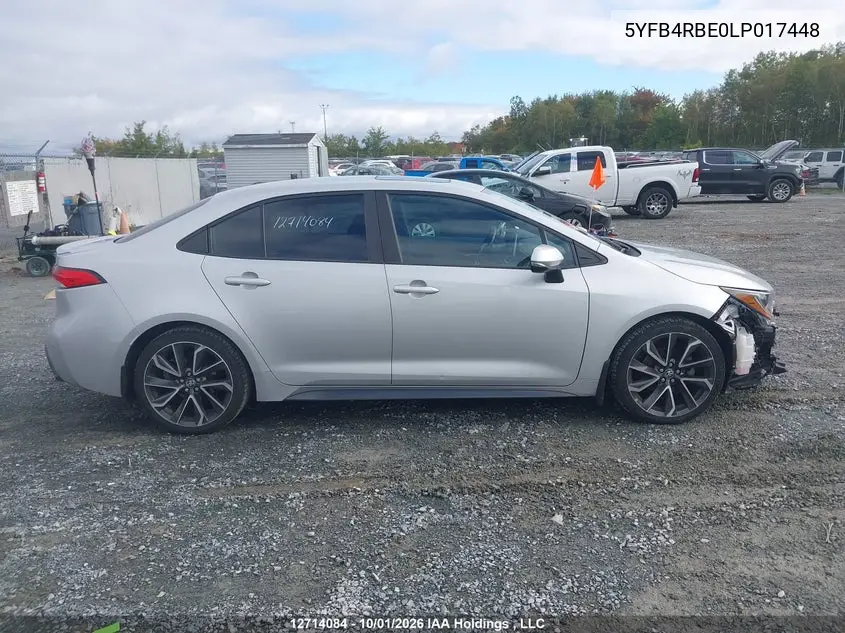 2020 TOYOTA COROLLA VIN 5YFB4RBE0LP017448 — фото 14