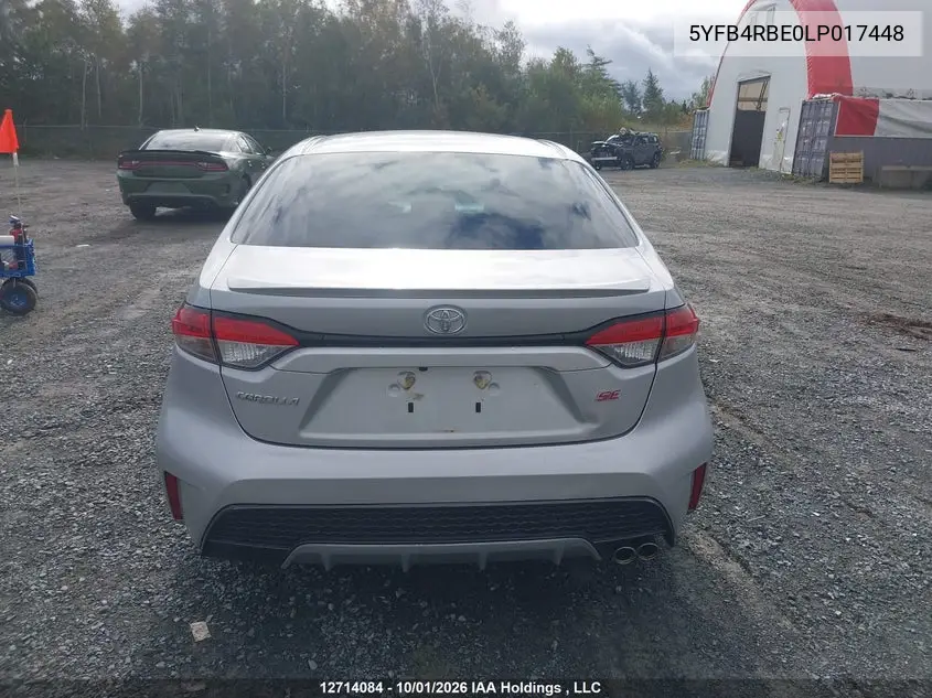 2020 TOYOTA COROLLA VIN 5YFB4RBE0LP017448 — фото 17