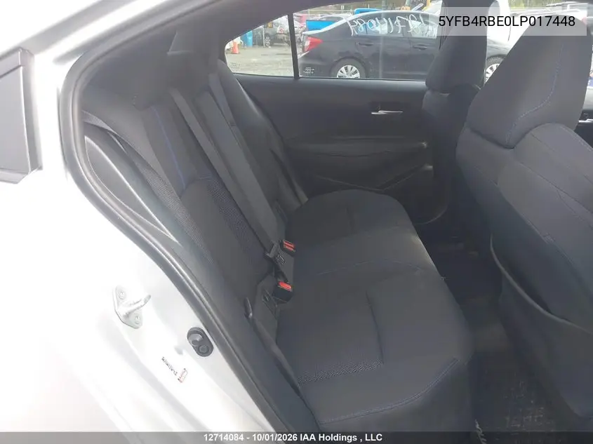 2020 TOYOTA COROLLA VIN 5YFB4RBE0LP017448 — фото 8